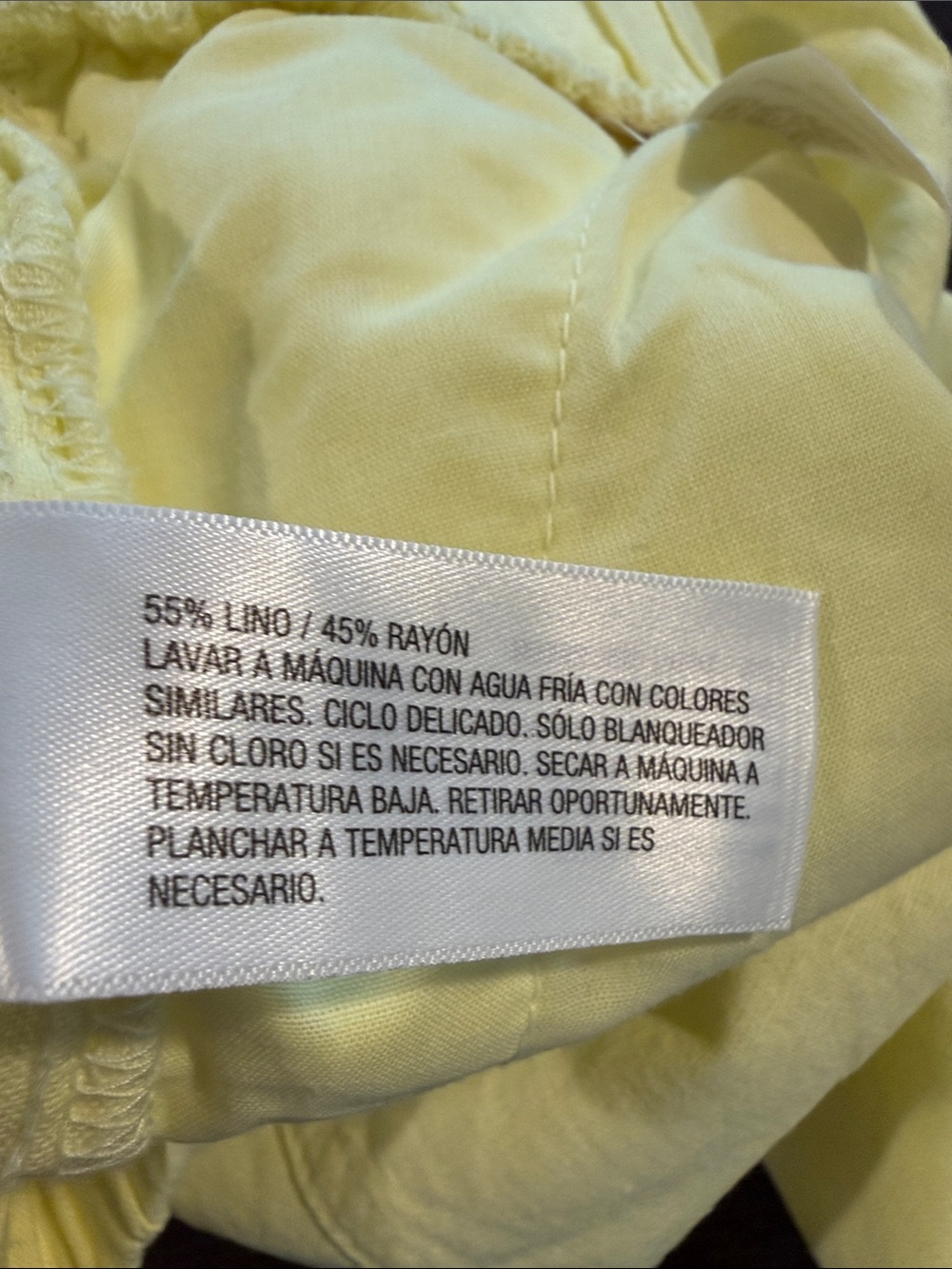 Universal Thread Pale Yellow Linen-Blend Shorts - Picture 5 of 6